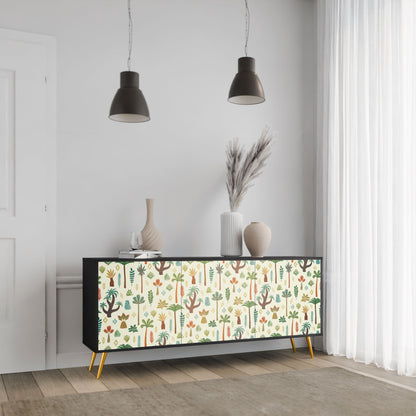 Credenza PALM SPRING a 3 ante in finitura nera