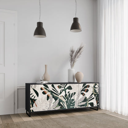 Credenza VERDURE FORMATION a 3 ante in finitura nera