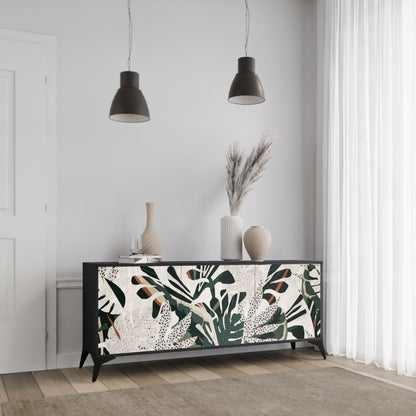 Credenza VERDURE FORMATION a 3 ante in finitura nera