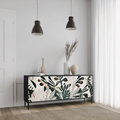 Credenza VERDURE FORMATION a 3 ante in finitura nera