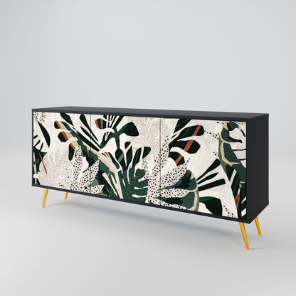 Credenza VERDURE FORMATION a 3 ante in finitura nera