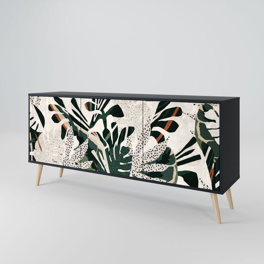 Credenza VERDURE FORMATION a 3 ante in finitura nera