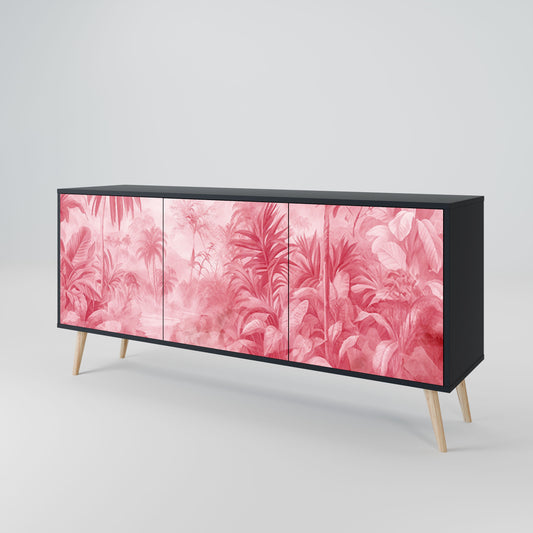 Credenza a 3 ante SWEET TROPICS in finitura nera