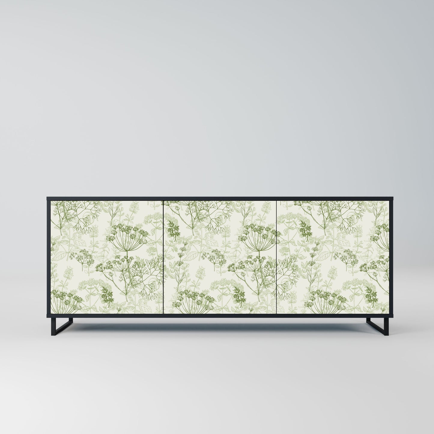 FENNEL BALDACHIN 3-Door Sideboard in Black Finish