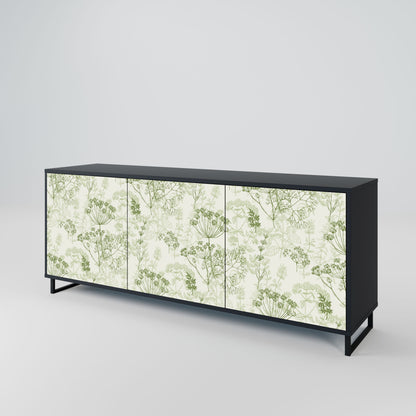 FENNEL BALDACHIN 3-Door Sideboard in Black Finish