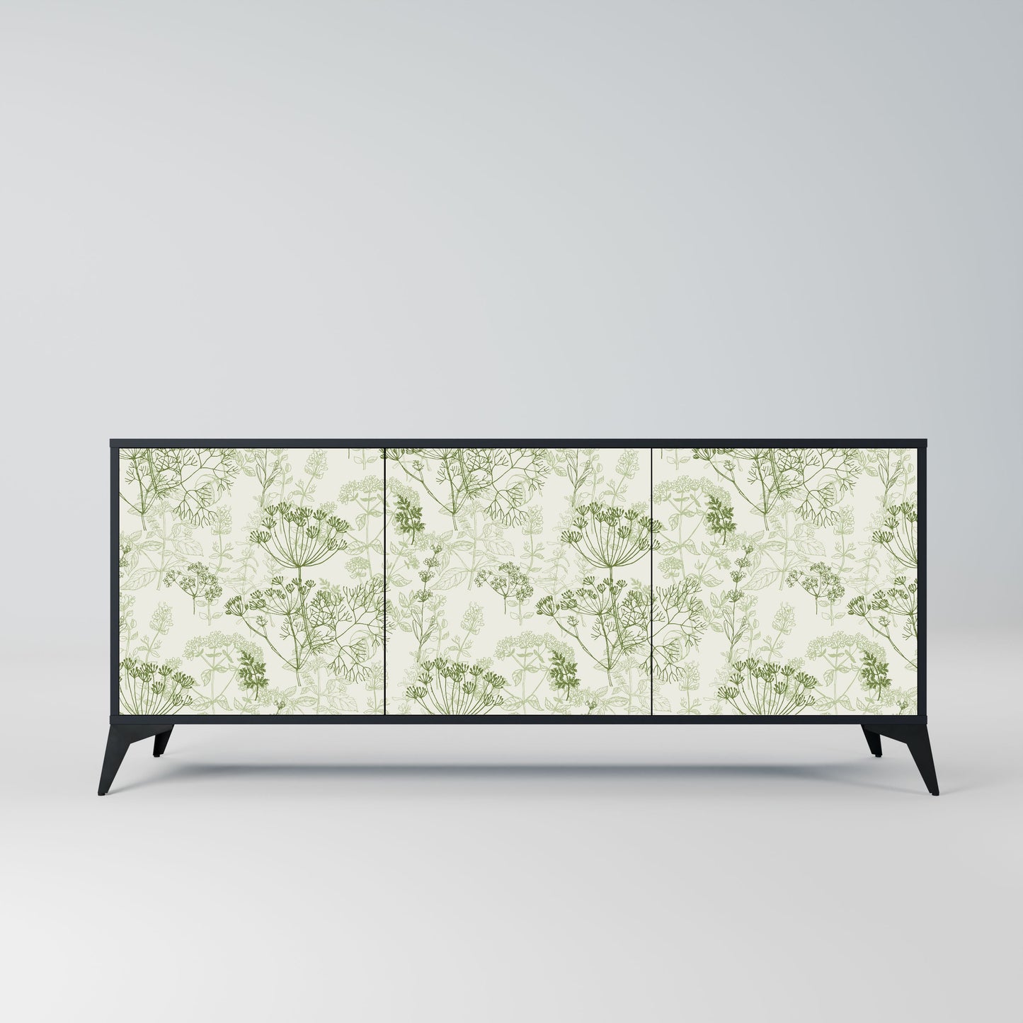 FENNEL BALDACHIN 3-Door Sideboard in Black Finish