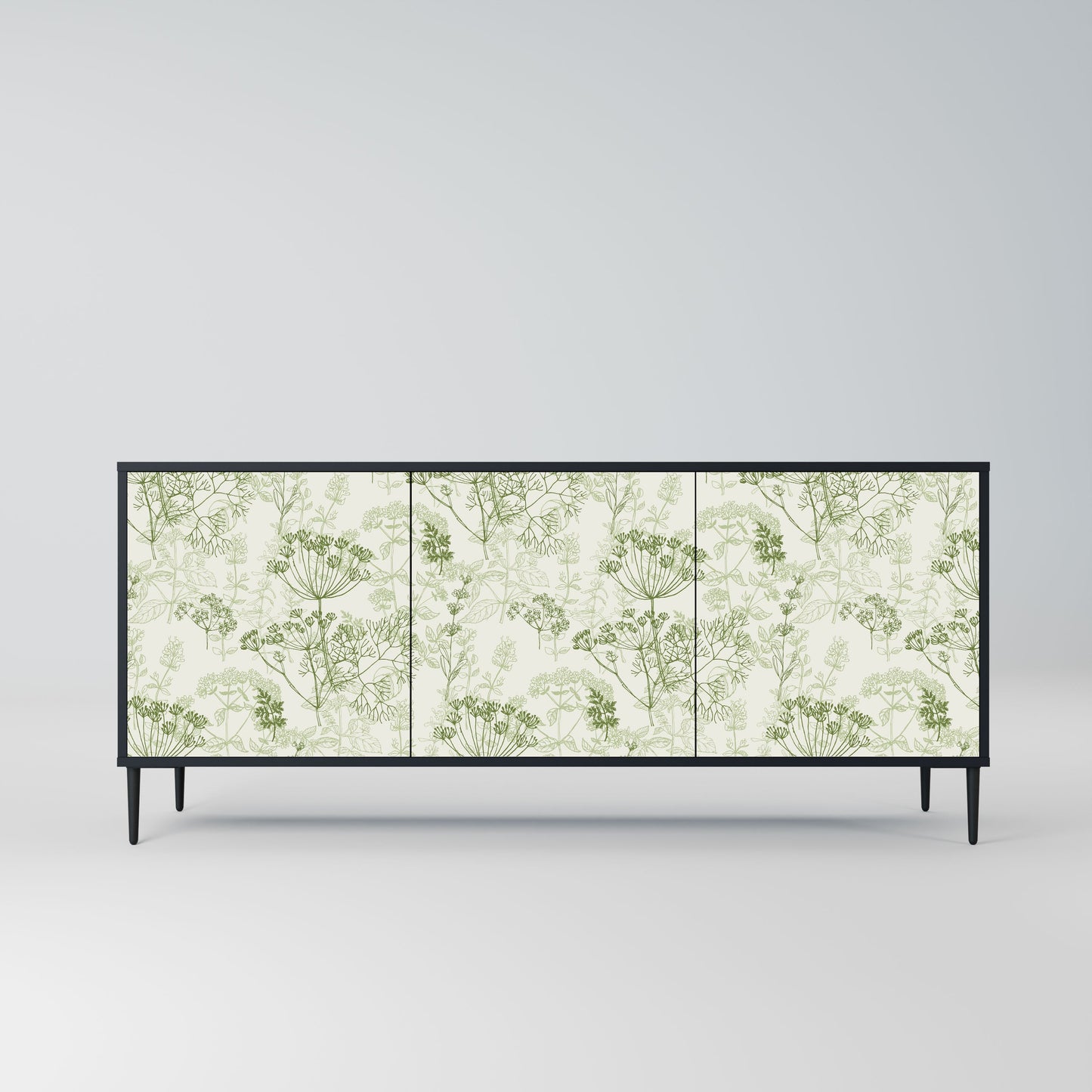 FENNEL BALDACHIN 3-Door Sideboard in Black Finish