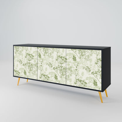 FENNEL BALDACHIN 3-Door Sideboard in Black Finish