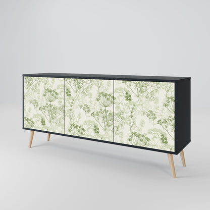 FENNEL BALDACHIN 3-Door Sideboard in Black Finish