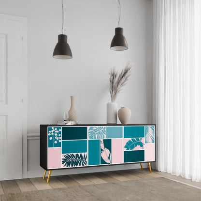 COMBINATION OF SHAPES 3-Door Sideboard in Black Finish