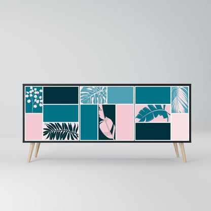 COMBINATION OF SHAPES 3-Door Sideboard in Black Finish
