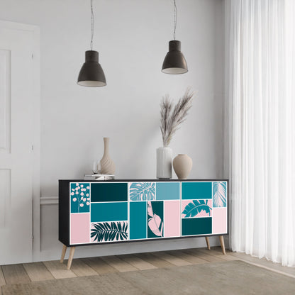 COMBINATION OF SHAPES 3-Door Sideboard in Black Finish