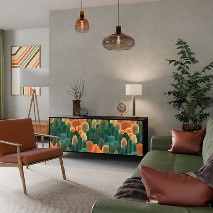 Credenza AUTUMN KALEIDOSCOPE a 3 ante in finitura nera