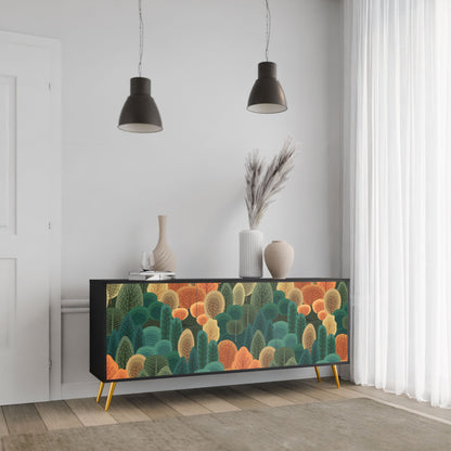 Credenza AUTUMN KALEIDOSCOPE a 3 ante in finitura nera