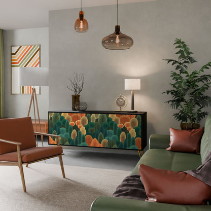 Credenza AUTUMN KALEIDOSCOPE a 3 ante in finitura nera