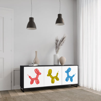 Credenza a 3 ante CHILDHOOD MEMORY in finitura nera