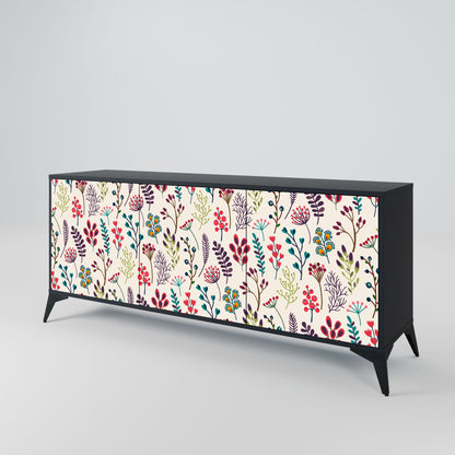 Credenza AUTUMN SUNDRIES a 3 ante in finitura nera