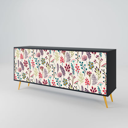 Credenza AUTUMN SUNDRIES a 3 ante in finitura nera