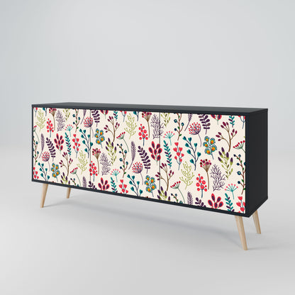Credenza AUTUMN SUNDRIES a 3 ante in finitura nera