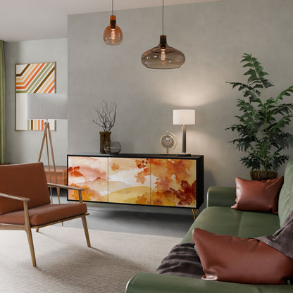 TRACES OF AUTUMN 3-Door Sideboard in Black Finish