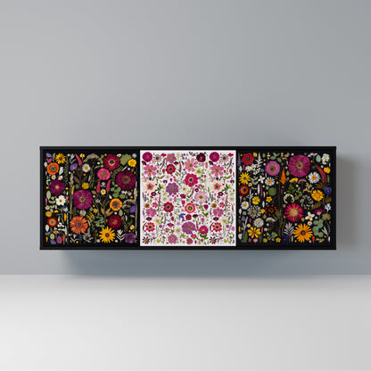 DAYNITE GARDEN 3-Door Sideboard in Black Finish