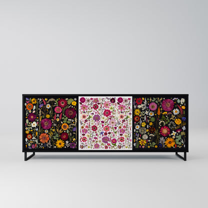 DAYNITE GARDEN 3-Door Sideboard in Black Finish