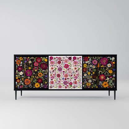 DAYNITE GARDEN 3-Door Sideboard in Black Finish