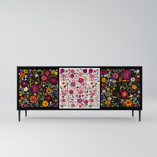 DAYNITE GARDEN Madia a 3 Ante in Finitura Nera