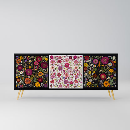 DAYNITE GARDEN 3-Door Sideboard in Black Finish