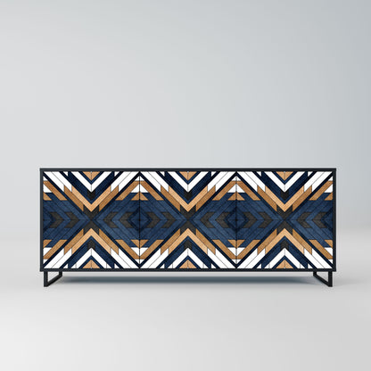 Credenza ARTFUL GEOMETRY a 3 ante in finitura nera