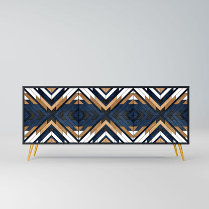 Credenza ARTFUL GEOMETRY a 3 ante in finitura nera