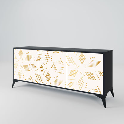 SPOTTED DAZE 3-Door Sideboard in Black Finish