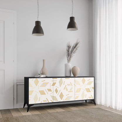 SPOTTED DAZE 3-Door Sideboard in Black Finish