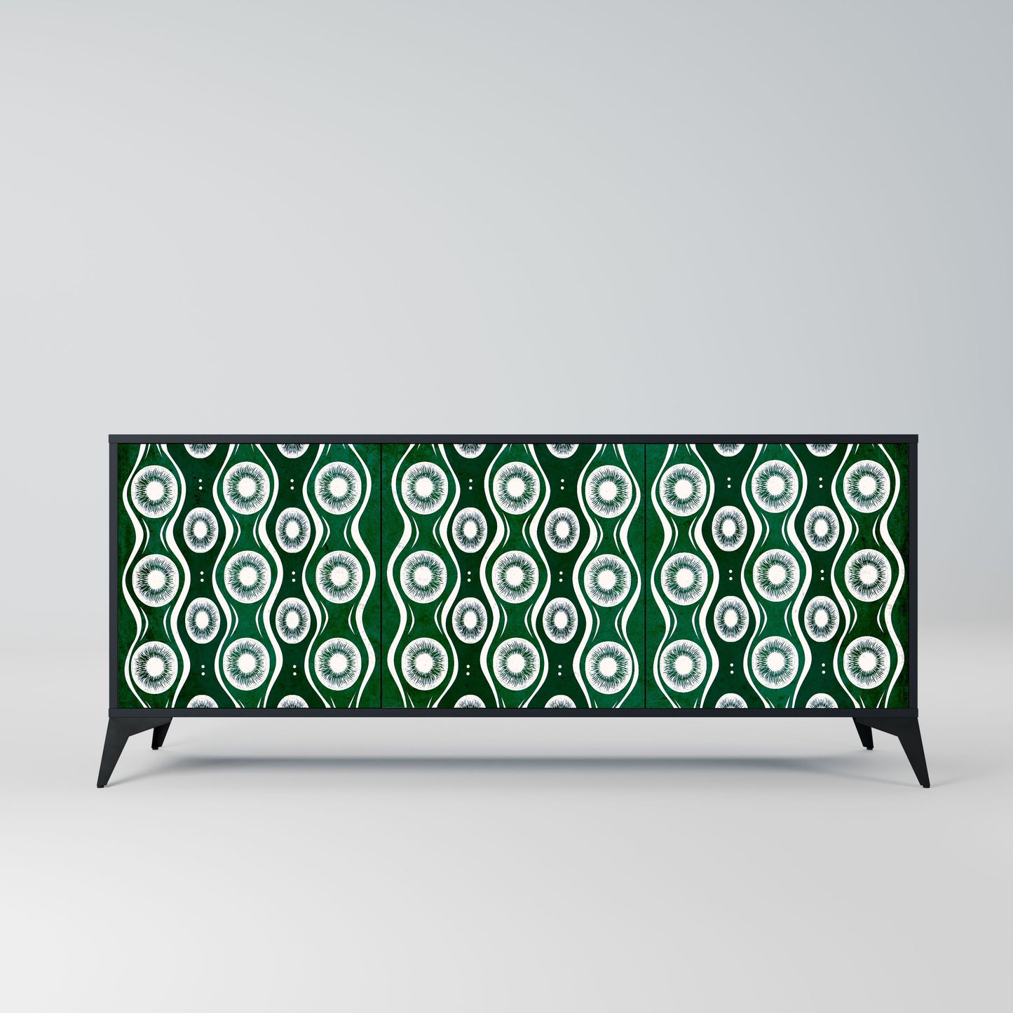 Credenza a 3 ante GREEN EYES in finitura nera