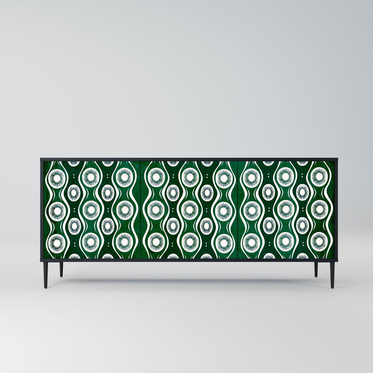 Credenza a 3 ante GREEN EYES in finitura nera