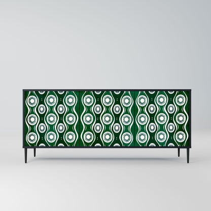 Credenza a 3 ante GREEN EYES in finitura nera