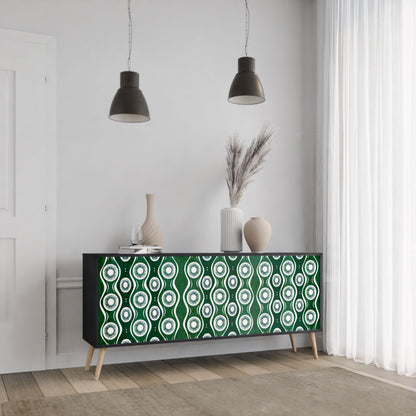 Credenza a 3 ante GREEN EYES in finitura nera