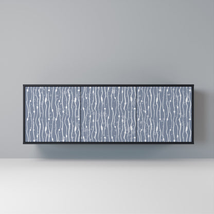 GRAPHITE RAIN Madia a 3 Ante in Finitura Nera