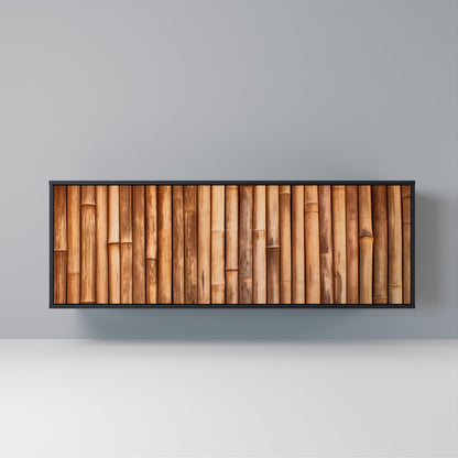 NATURAL WOOD Madia a 3 Ante in Finitura Nera