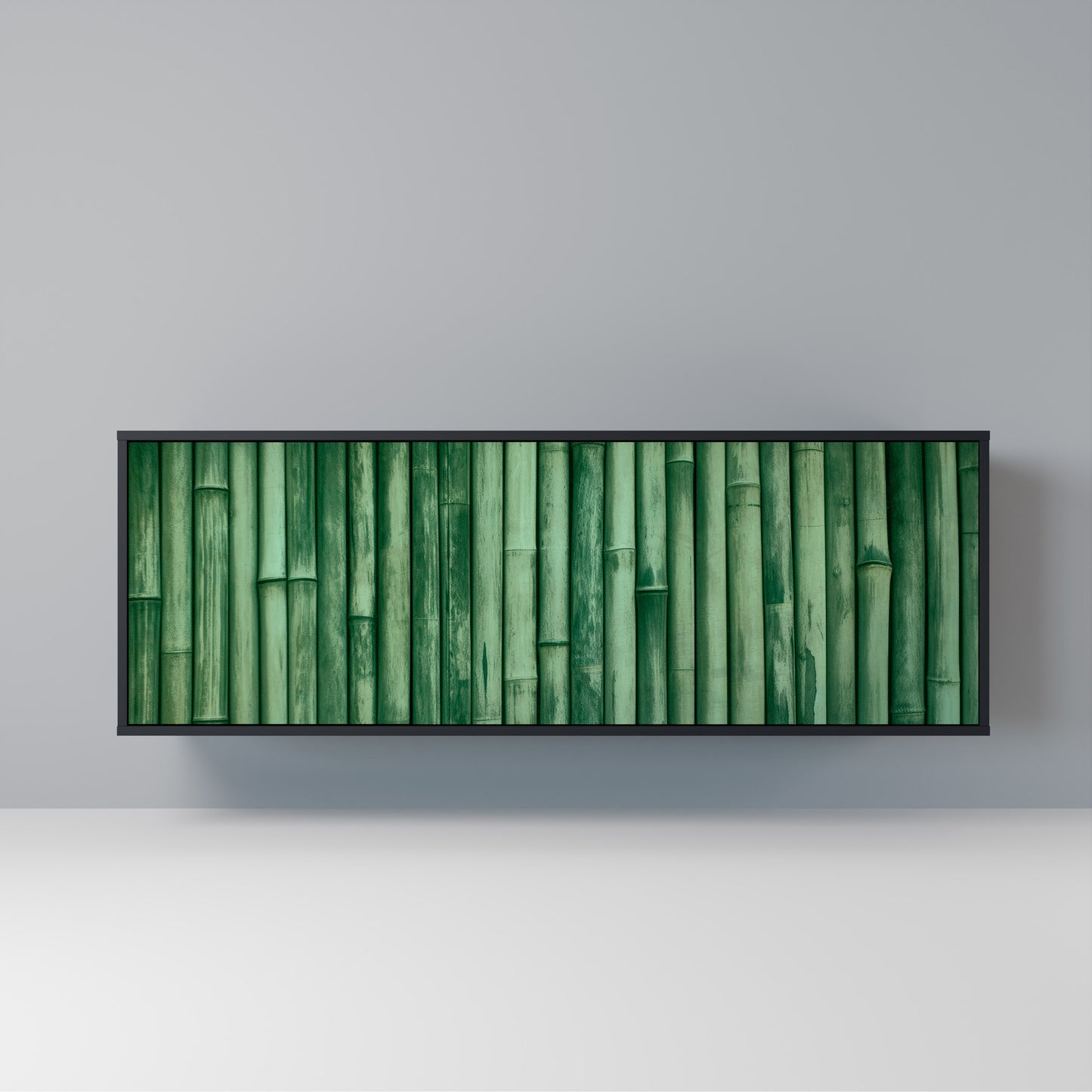 NATURAL GREEN Madia a 3 Ante in Finitura Nera