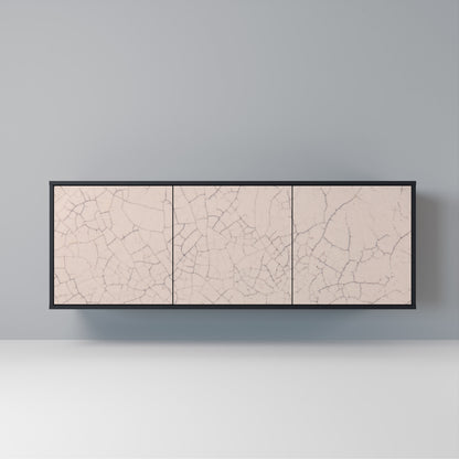 CERAMIC TEXTURE Madia a 3 Ante in Finitura Nera