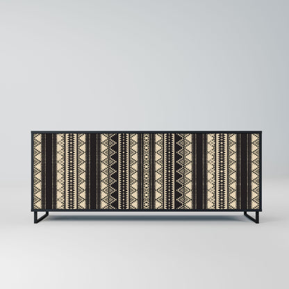 Credenza AZTEC a 3 ante in finitura nera