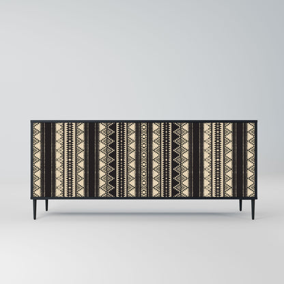 Credenza AZTEC a 3 ante in finitura nera