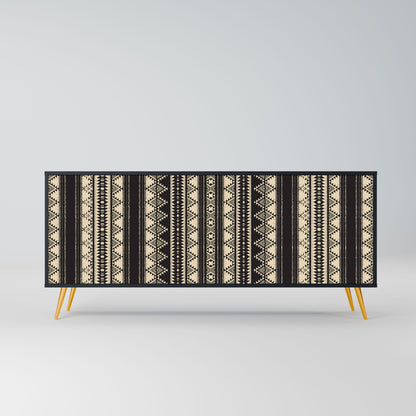 Credenza AZTEC a 3 ante in finitura nera