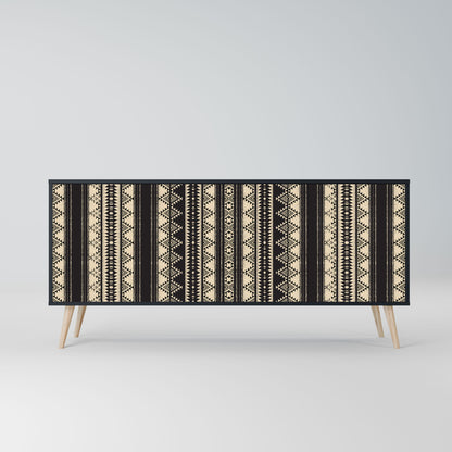 Credenza AZTEC a 3 ante in finitura nera