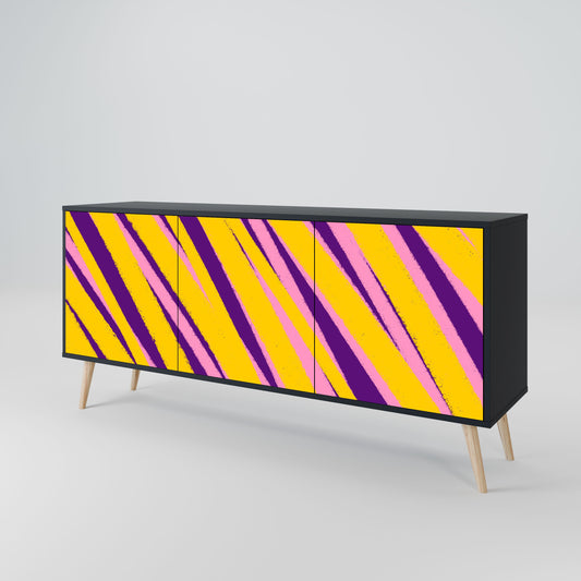 Credenza a 3 ante con finitura nera DREAMS TRUE
