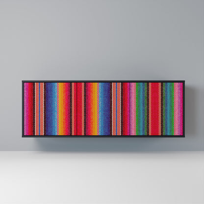 ETHNIC MEXICAN Madia a 3 Ante in Finitura Nera