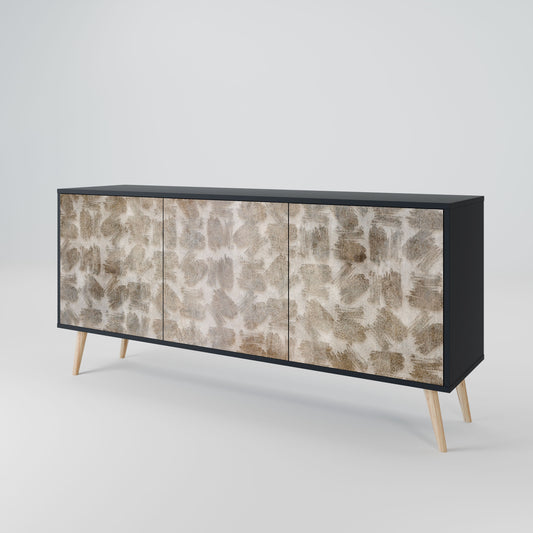 SLIGHTLY BLURRED 3-Door Sideboard in Black Finish