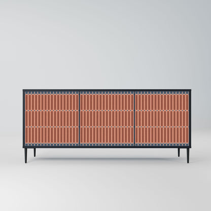 Credenza a 3 ante HYPNOTIC GATE in finitura nera