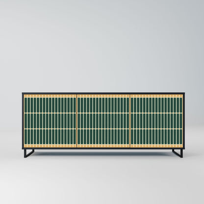 Credenza ILUSION GATE a 3 ante in finitura nera